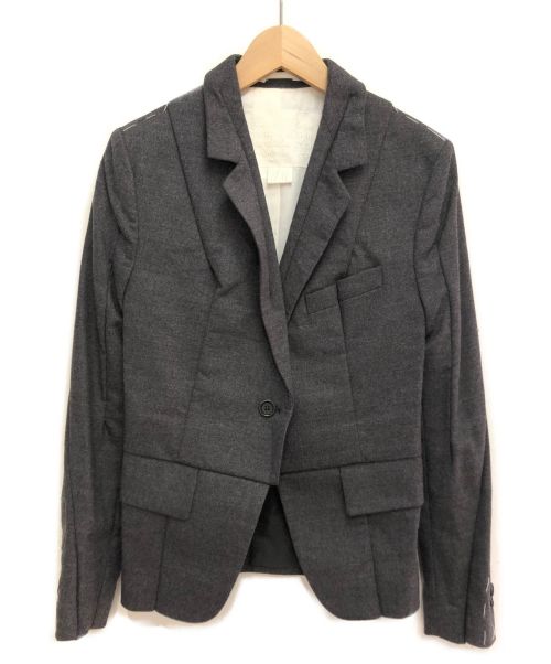 Maison Margiela（メゾンマルジェラ）Maison Margiela×H&M (メゾン マルジェラ×エイチアンドエム) ステッチデザインテーラードジャケット グレー サイズ:34の古着・服飾アイテム