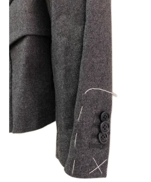 Maison Margiela（メゾンマルジェラ）Maison Margiela×H&M (メゾン マルジェラ×エイチアンドエム) ステッチデザインテーラードジャケット グレー サイズ:34の古着・服飾アイテム