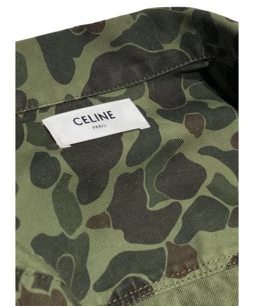 CELINE（セリーヌ）CELINE (セリーヌ) ミリタリーオーバーシャツ サイズ:M カモフラージュ柄の古着・服飾アイテム