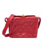 CHANELシャネル）の古着「マトラッセショルダーバッグ」｜レッド