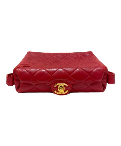 CHANEL（シャネル）CHANEL (シャネル) マトラッセショルダーバッグ レッド サイズ:-の古着・服飾アイテム