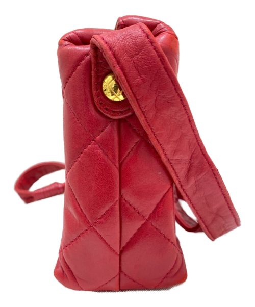 CHANEL（シャネル）CHANEL (シャネル) マトラッセショルダーバッグ レッド サイズ:-の古着・服飾アイテム