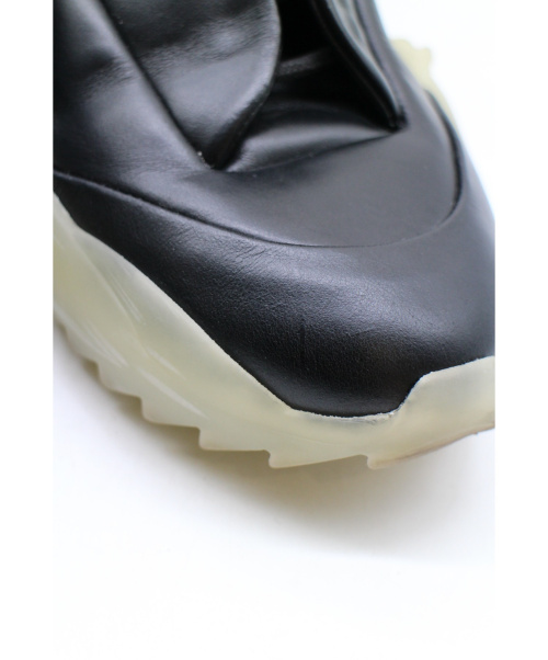 Maison Margiela（メゾンマルジェラ）Maison Margiela (メゾンマルジェラ) 19AW フューチャーハイトップレザースニーカー ブラック サイズ:42 FUTURE Ⅱの古着・服飾アイテム
