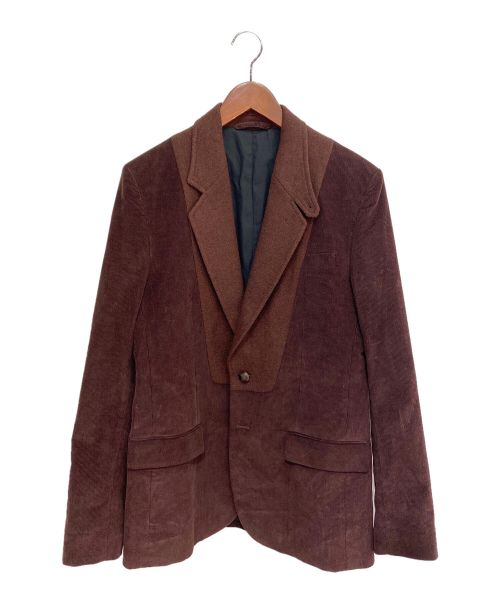 Maison Margiela（メゾンマルジェラ）Maison Margiela (メゾンマルジェラ) ラペル切替ジャケット ブラウン サイズ:48の古着・服飾アイテム