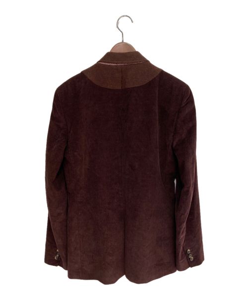 Maison Margiela（メゾンマルジェラ）Maison Margiela (メゾンマルジェラ) ラペル切替ジャケット ブラウン サイズ:48の古着・服飾アイテム