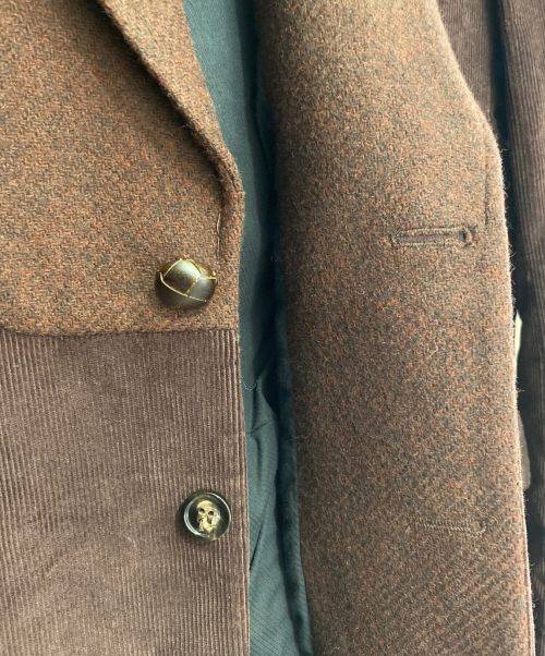 Maison Margiela（メゾンマルジェラ）Maison Margiela (メゾンマルジェラ) ラペル切替ジャケット ブラウン サイズ:48の古着・服飾アイテム