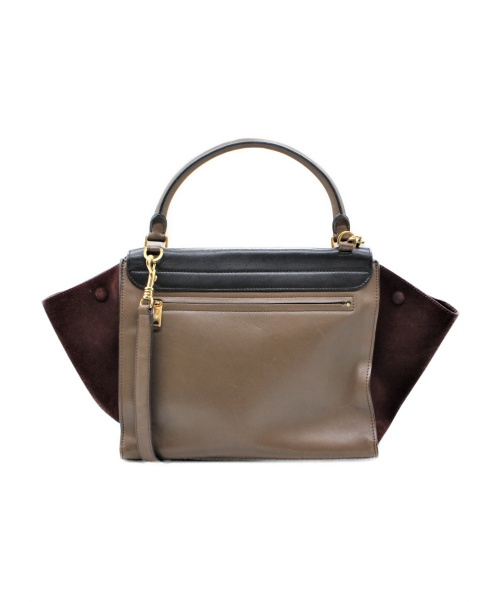 CELINE（セリーヌ）CELINE (セリーヌ) トラペーズ ブラック×カーキ×ボルドー サイズ:ミディアム トラペーズ U-AT-0122/U-CU-0132の古着・服飾アイテム