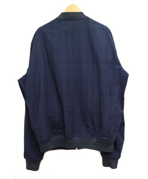 HERMES（エルメス）HERMES (エルメス) コットンチェックブルゾン ネイビー サイズ:41/16の古着・服飾アイテム
