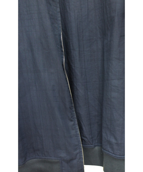 HERMES（エルメス）HERMES (エルメス) コットンチェックブルゾン ネイビー サイズ:41/16の古着・服飾アイテム