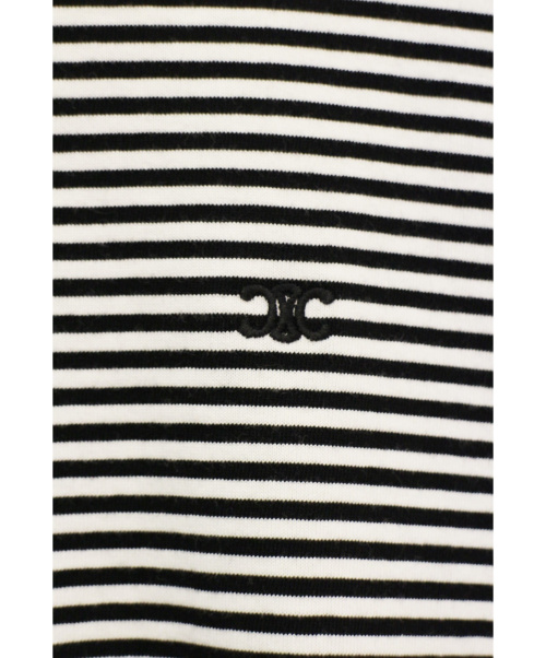 CELINE（セリーヌ）CELINE (セリーヌ) 20SS トリオンフ ボーダーTシャツ ブラック×ホワイト サイズ:Lの古着・服飾アイテム