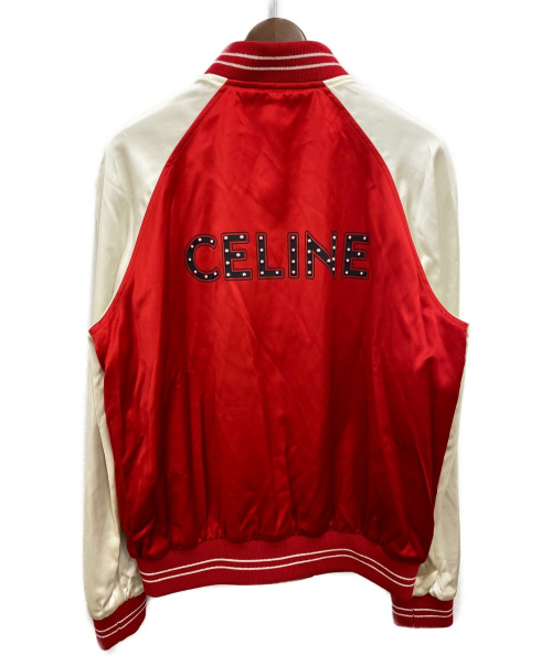 CELINE（セリーヌ）CELINE (セリーヌ) 21SS スタッズテディブルゾン レッド×アイボリー サイズ:48の古着・服飾アイテム