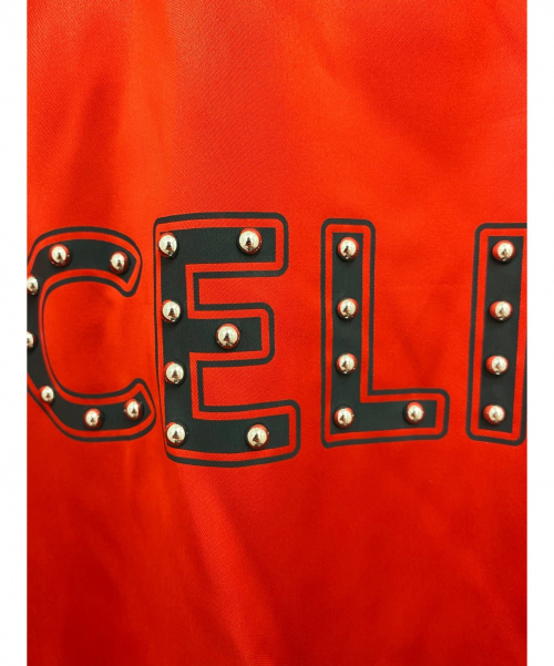 CELINE（セリーヌ）CELINE (セリーヌ) 21SS スタッズテディブルゾン レッド×アイボリー サイズ:48の古着・服飾アイテム