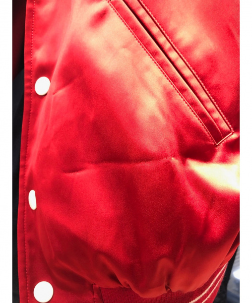 CELINE（セリーヌ）CELINE (セリーヌ) 21SS スタッズテディブルゾン レッド×アイボリー サイズ:48の古着・服飾アイテム