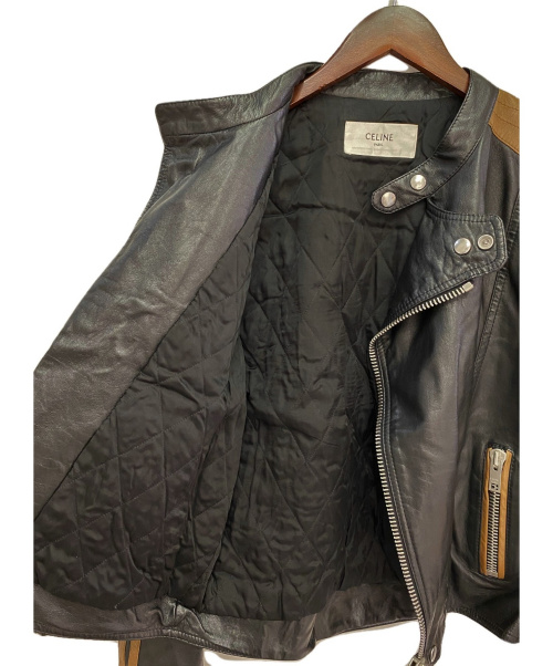 CELINE（セリーヌ）CELINE (セリーヌ) 20AW CAFE RACER JACKET ブラック×ブラウン サイズ:48の古着・服飾アイテム