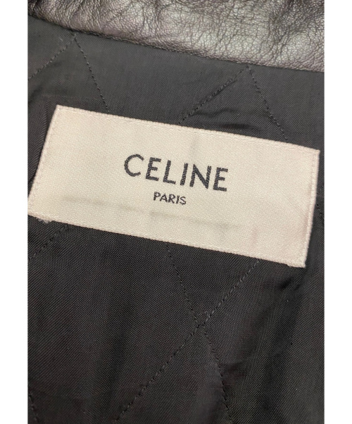 CELINE（セリーヌ）CELINE (セリーヌ) 20AW CAFE RACER JACKET ブラック×ブラウン サイズ:48の古着・服飾アイテム