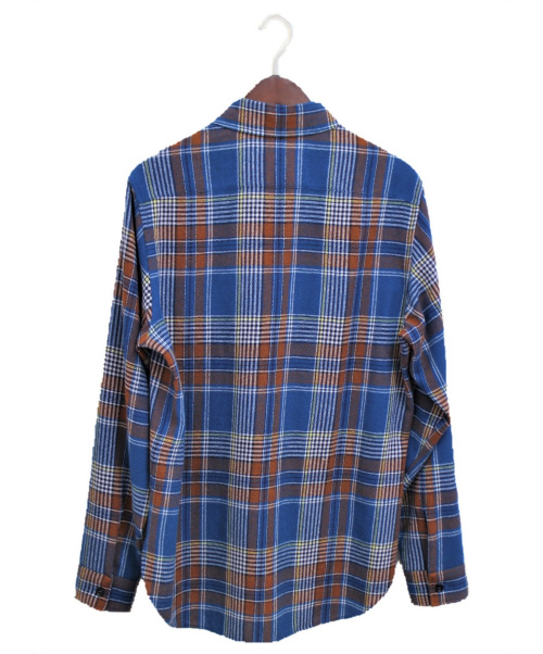 GUCCI（グッチ）GUCCI (グッチ) バードエンブロイダリーシャツ ブルー×ブラウン サイズ:38/15の古着・服飾アイテム