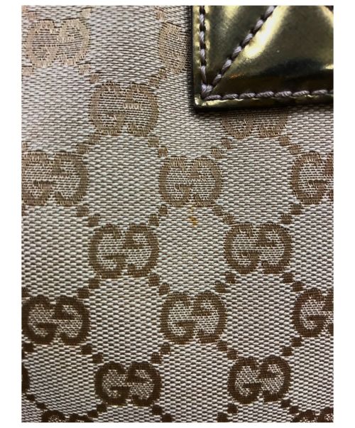 GUCCI（グッチ）GUCCI (グッチ) シェリーラインボストンバッグ ゴールド×ピンク サイズ:下記参照 GG 153240 491404の古着・服飾アイテム