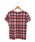 HERMES (エルメス) ボルデュック・チェックTシャツ レッド×ピンク サイズ:40：39800円