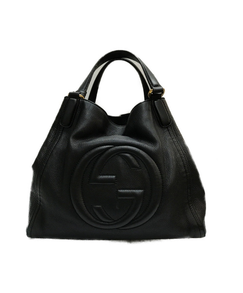GUCCI（グッチ）GUCCI (グッチ) トートバッグ ブラック ソーホー インターロッキング G 282309 204046の古着・服飾アイテム