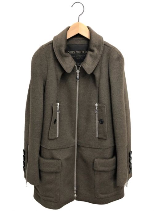 LOUIS VUITTON（ルイ ヴィトン）LOUIS VUITTON (ルイ ヴィトン) アンゴラ混ウールコート ブラウン サイズ:36の古着・服飾アイテム