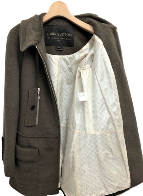 LOUIS VUITTON（ルイ ヴィトン）LOUIS VUITTON (ルイ ヴィトン) アンゴラ混ウールコート ブラウン サイズ:36の古着・服飾アイテム