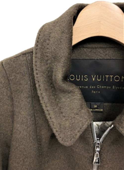 LOUIS VUITTON（ルイ ヴィトン）LOUIS VUITTON (ルイ ヴィトン) アンゴラ混ウールコート ブラウン サイズ:36の古着・服飾アイテム