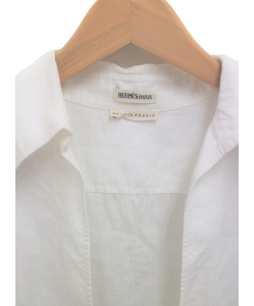 HERMES（エルメス）HERMES (エルメス) ヴァルーズシャツ ホワイト サイズ:34の古着・服飾アイテム