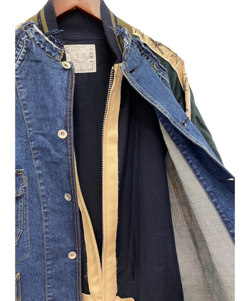 sacai（サカイ）sacai (サカイ) ドッキングデニムジャケット インディゴ サイズ:3の古着・服飾アイテム