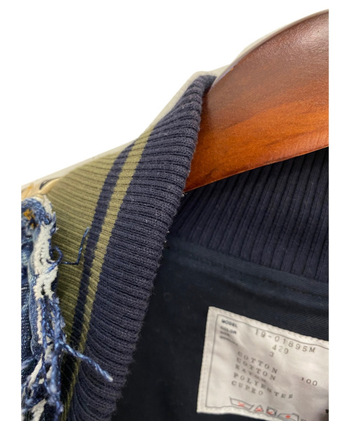 sacai（サカイ）sacai (サカイ) ドッキングデニムジャケット インディゴ サイズ:3の古着・服飾アイテム