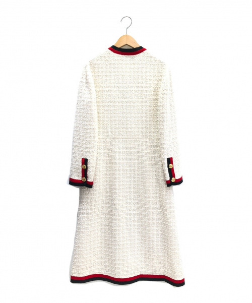 GUCCI（グッチ）GUCCI (グッチ) ツイードワンピースコート オフホワイト サイズ:42 2019COLLECTIONの古着・服飾アイテム