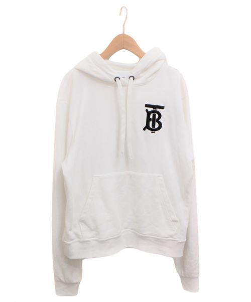 BURBERRY（バーバリー）BURBERRY (バーバリー) 20AW モノグラムスウェットパーカー ホワイト サイズ:Sの古着・服飾アイテム
