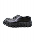 PRADA (プラダ) ブラッシュドレザーダービーシューズ ブラック サイズ:8.5 2EG292：39800円