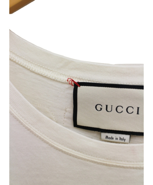 GUCCI（グッチ）GUCCI (グッチ) スパンコールロゴカットソー アイボリー サイズ:Lの古着・服飾アイテム