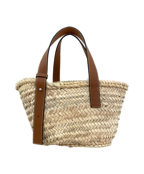 LOEWE（ロエベ）LOEWE (ロエベ) スモールバスケットバッグ ベージュ×ブラウン サイズ:-の古着・服飾アイテム