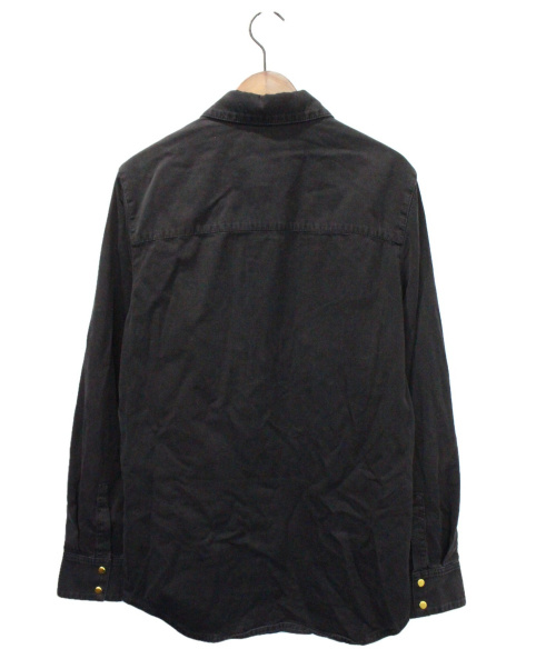 GUCCI（グッチ）GUCCI (グッチ) ブラックデニムエコウォッシュシャツ ブラック サイズ:44の古着・服飾アイテム