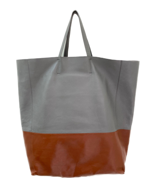 CELINE（セリーヌ）CELINE (セリーヌ) ホリゾンタルカバ トートバッグ グレー×ブラウン サイズ:-の古着・服飾アイテム