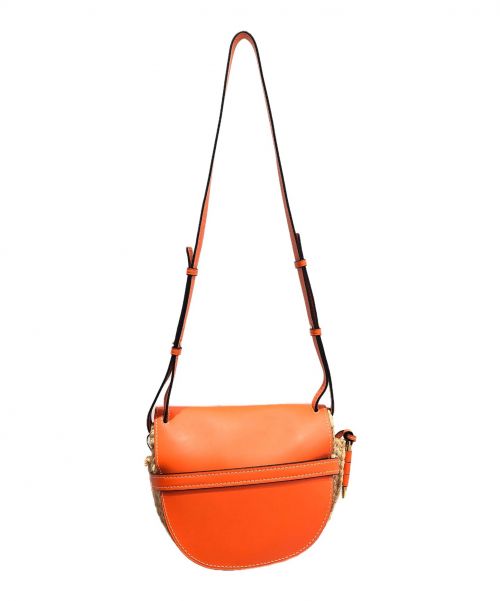 LOEWE（ロエベ）LOEWE (ロエベ) スモールゲートラフィアバッグ オレンジ×ナチュラル サイズ:スモールの古着・服飾アイテム