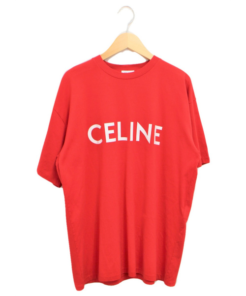 CELINE（セリーヌ）CELINE (セリーヌ) 21SS ルーズTシャツ レッド サイズ:Sの古着・服飾アイテム