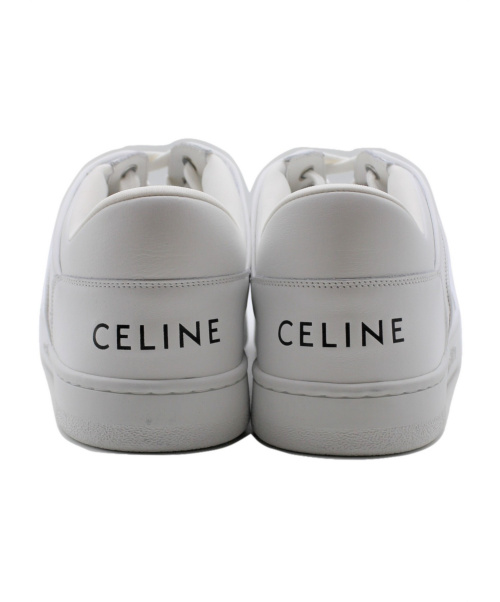 CELINE（セリーヌ）CELINE (セリーヌ) レザースニーカー ホワイト サイズ:42の古着・服飾アイテム