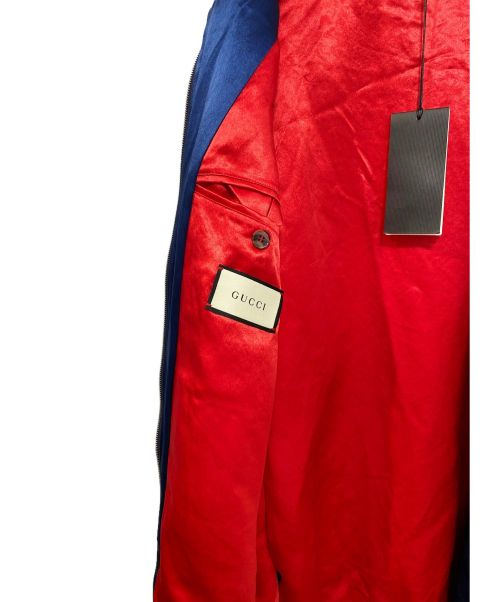 GUCCI（グッチ）GUCCI (グッチ) GGブレードボンバージャケット ブルー×アイボリー サイズ:50の古着・服飾アイテム