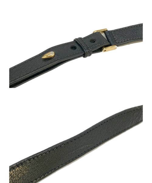 GUCCI（グッチ）GUCCI (グッチ) [OLD]GGロゴエンボスショルダーバッグ ブラック サイズ:表記なし ヴィンテージ・オールドグッチの古着・服飾アイテム