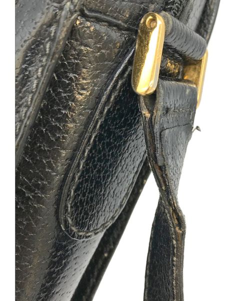 GUCCI（グッチ）GUCCI (グッチ) [OLD]GGロゴエンボスショルダーバッグ ブラック サイズ:表記なし ヴィンテージ・オールドグッチの古着・服飾アイテム