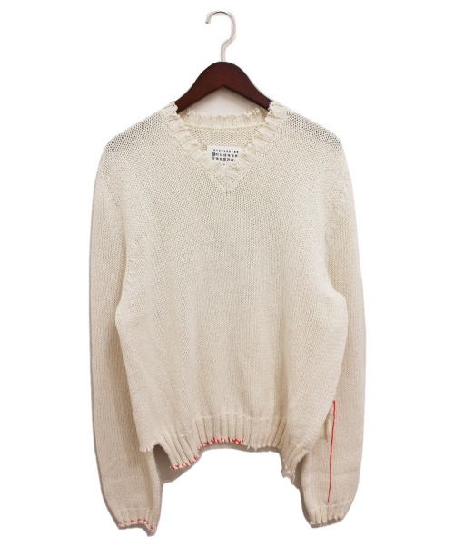 Maison Margiela（メゾンマルジェラ）Maison Margiela (メゾンマルジェラ) 21SS GRUNGE PULL KNIT アイボリー サイズ:S 未使用品の古着・服飾アイテム