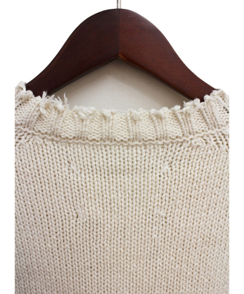Maison Margiela（メゾンマルジェラ）Maison Margiela (メゾンマルジェラ) 21SS GRUNGE PULL KNIT アイボリー サイズ:S 未使用品の古着・服飾アイテム
