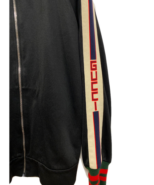 GUCCI（グッチ）GUCCI (グッチ) テクニカルジャージージャケット ブラック サイズ:Ｌの古着・服飾アイテム