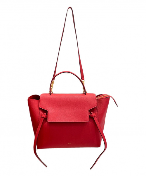 CELINE（セリーヌ）CELINE (セリーヌ) ベルトバックミニ レッド サイズ:ミニの古着・服飾アイテム
