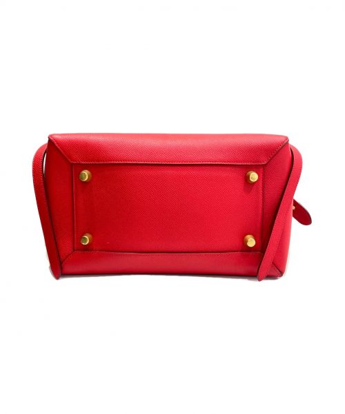 CELINE（セリーヌ）CELINE (セリーヌ) ベルトバックミニ レッド サイズ:ミニの古着・服飾アイテム