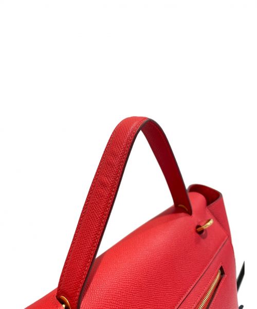 CELINE（セリーヌ）CELINE (セリーヌ) ベルトバックミニ レッド サイズ:ミニの古着・服飾アイテム