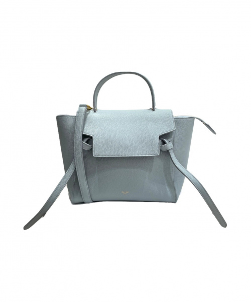 CELINE（セリーヌ）CELINE (セリーヌ) マイクロベルトバッグ ブルーグレー サイズ:マイクロの古着・服飾アイテム