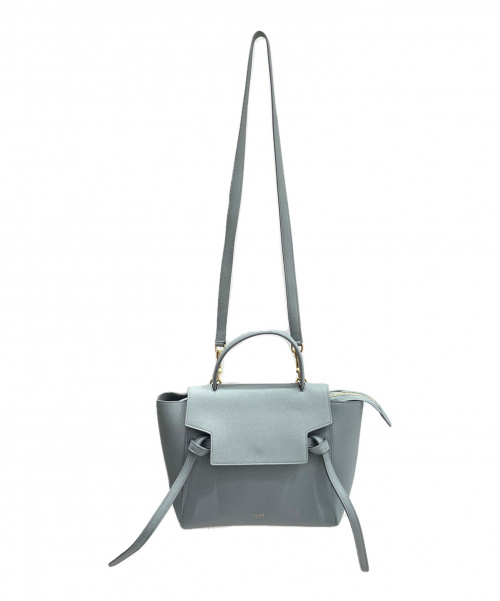 CELINE（セリーヌ）CELINE (セリーヌ) マイクロベルトバッグ ブルーグレー サイズ:マイクロの古着・服飾アイテム